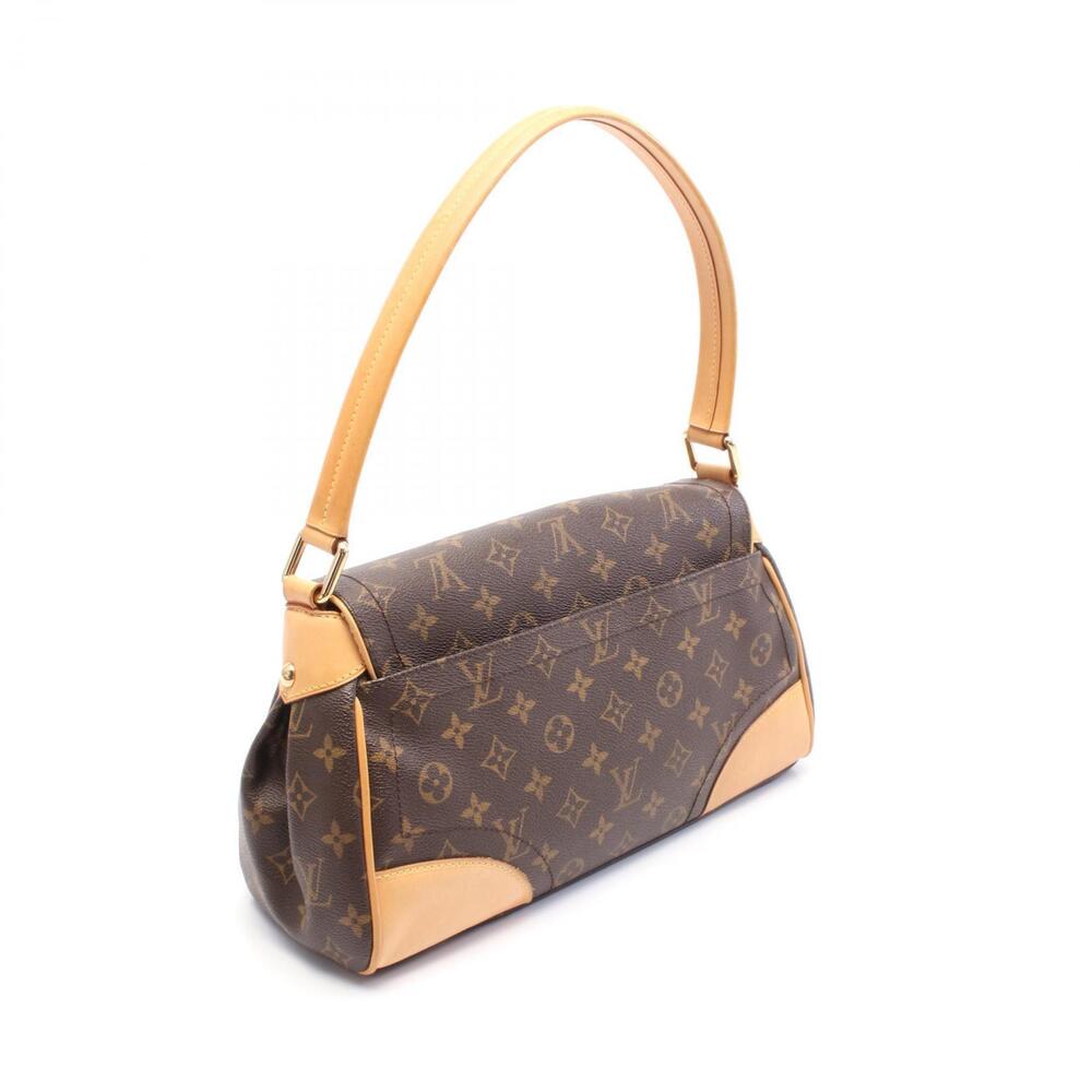 Louis Vuitton Brown Canvas Leather Shoulder Monogram Bag Beverly